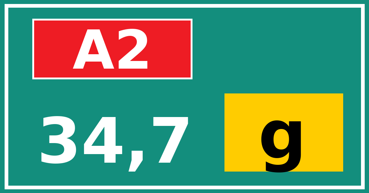 Hectometerbord A2 34,7 letter g