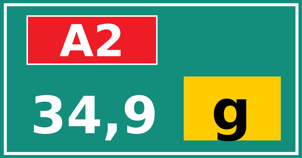 Hectometerbord A2 34,9 letter g