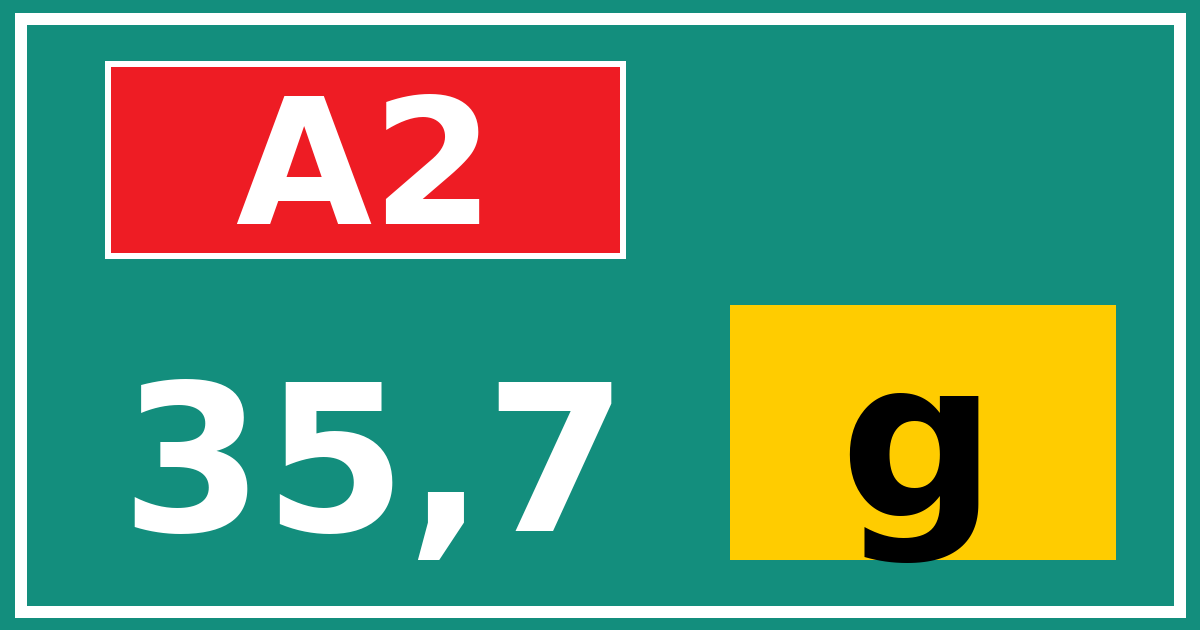 Hectometerbord A2 35,7 letter g