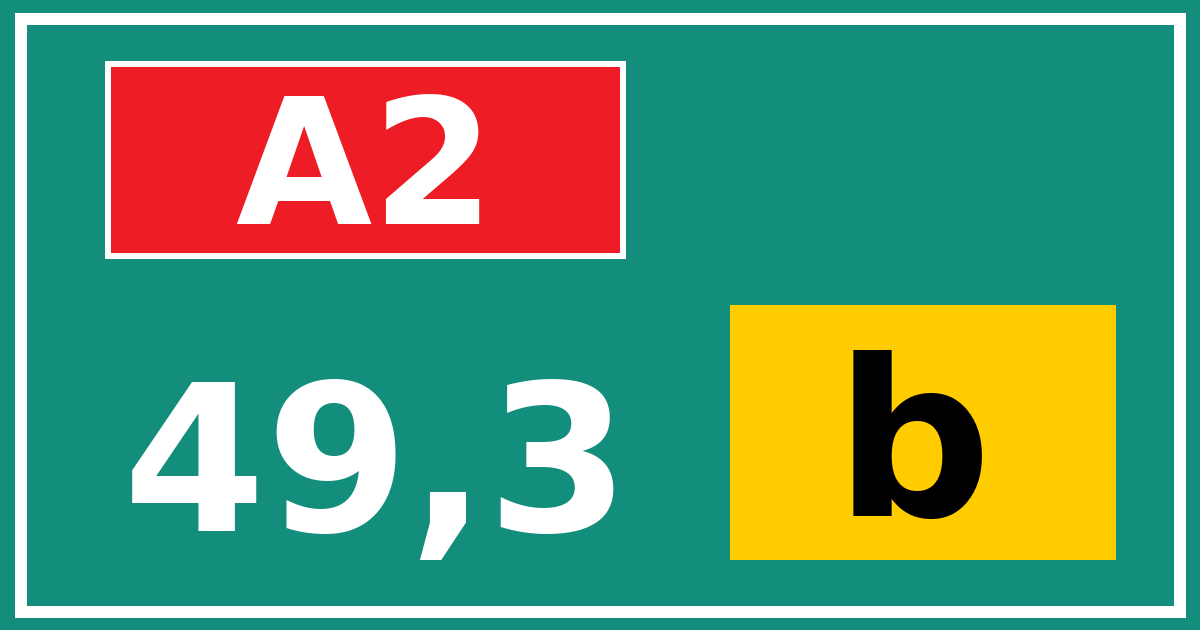 Hectometerbord A2 49,3 letter b