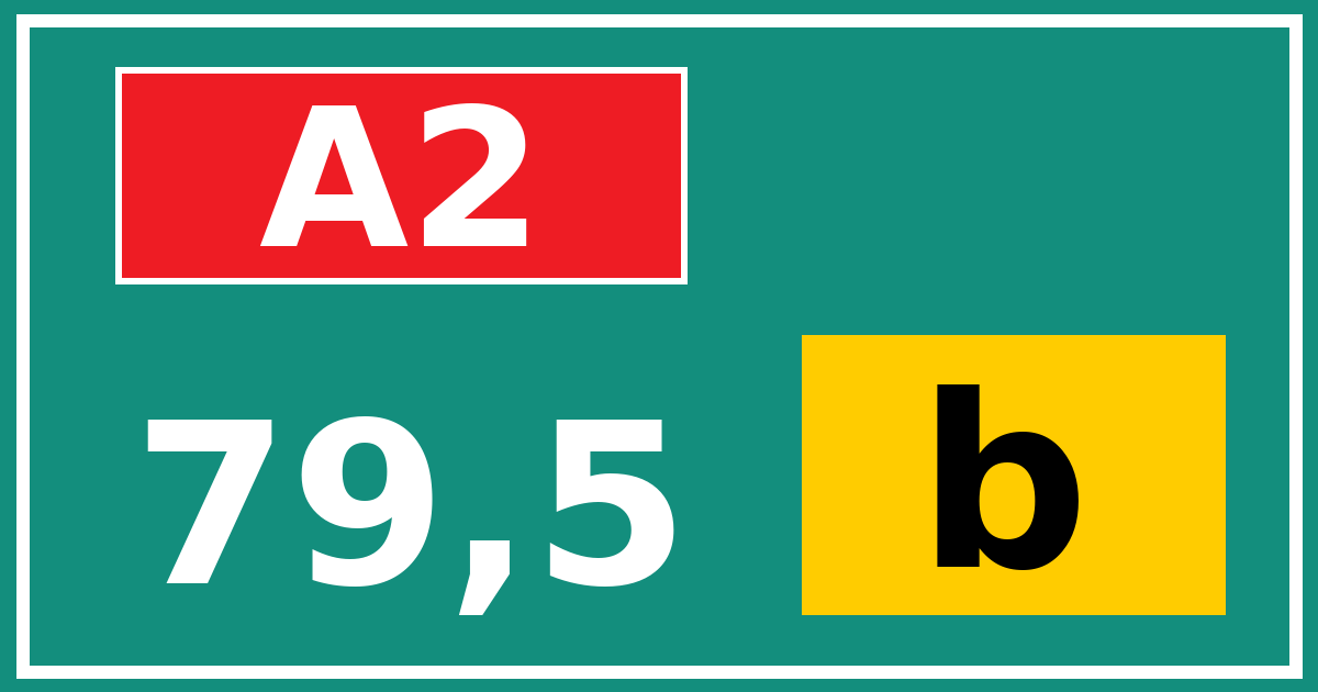 Hectometerbord A2 79,5 letter b