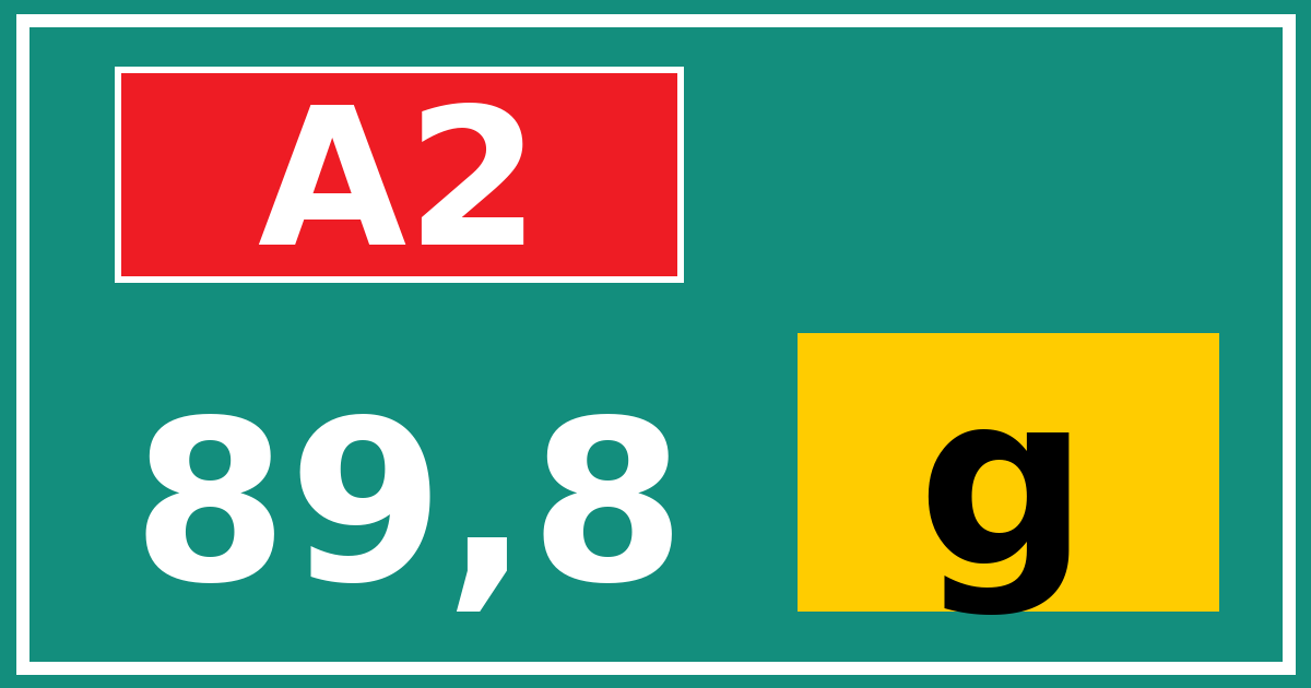 Hectometerbord A2 89,8 letter g