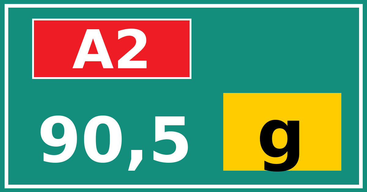 Hectometerbord A2 90,5 letter g
