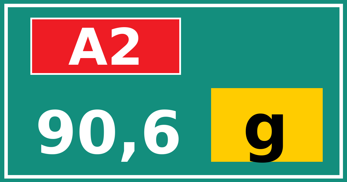 Hectometerbord A2 90,6 letter g