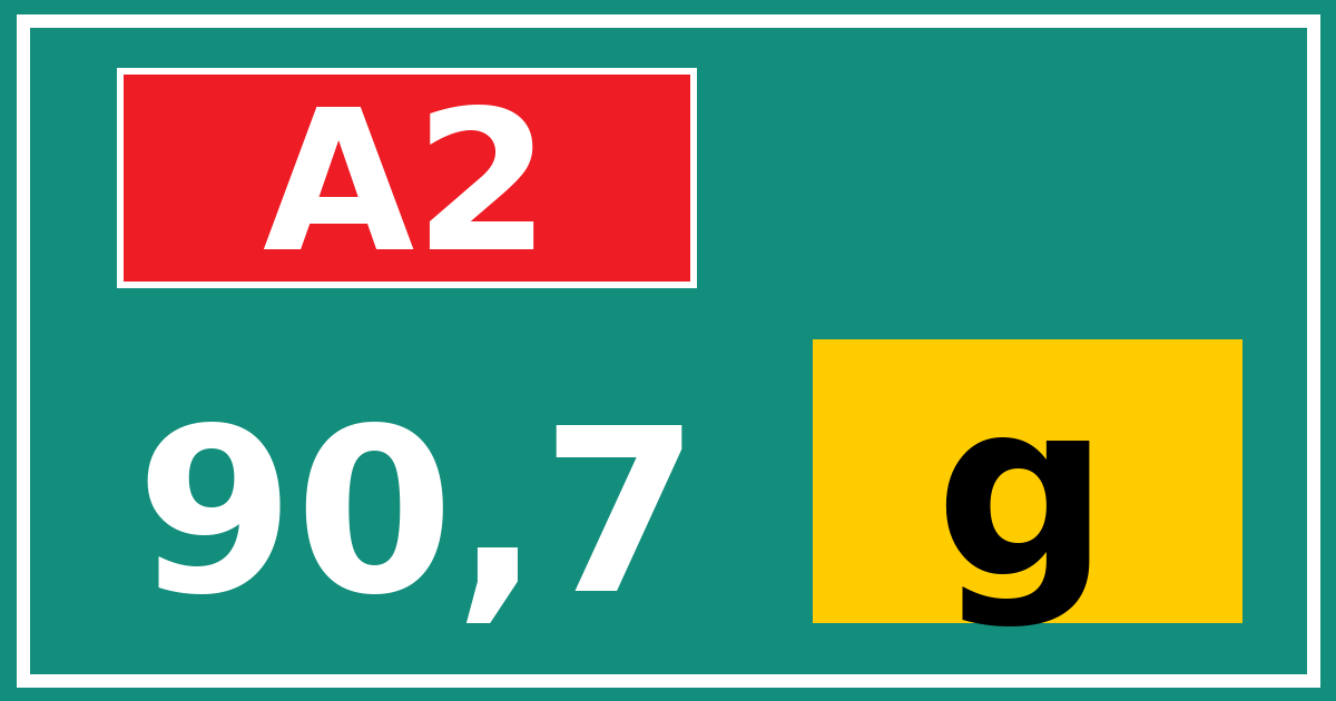 Hectometerbord A2 90,7 letter g