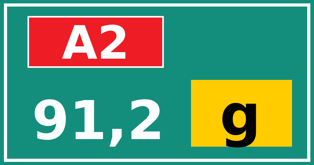 Hectometerbord A2 91,2 letter g