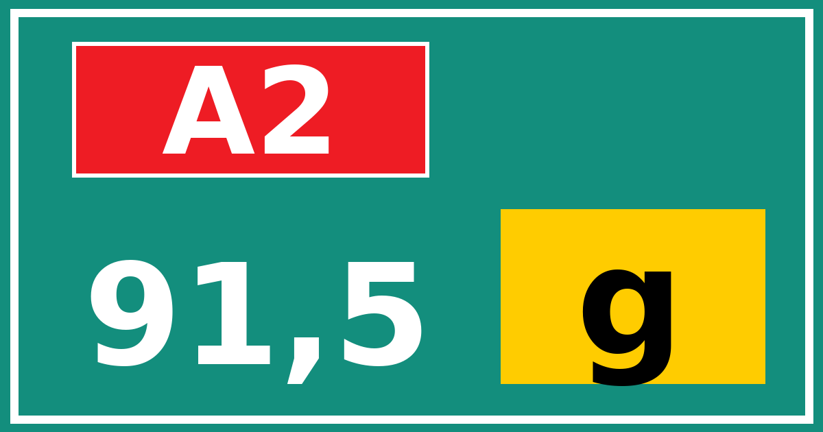 Hectometerbord A2 91,5 letter g