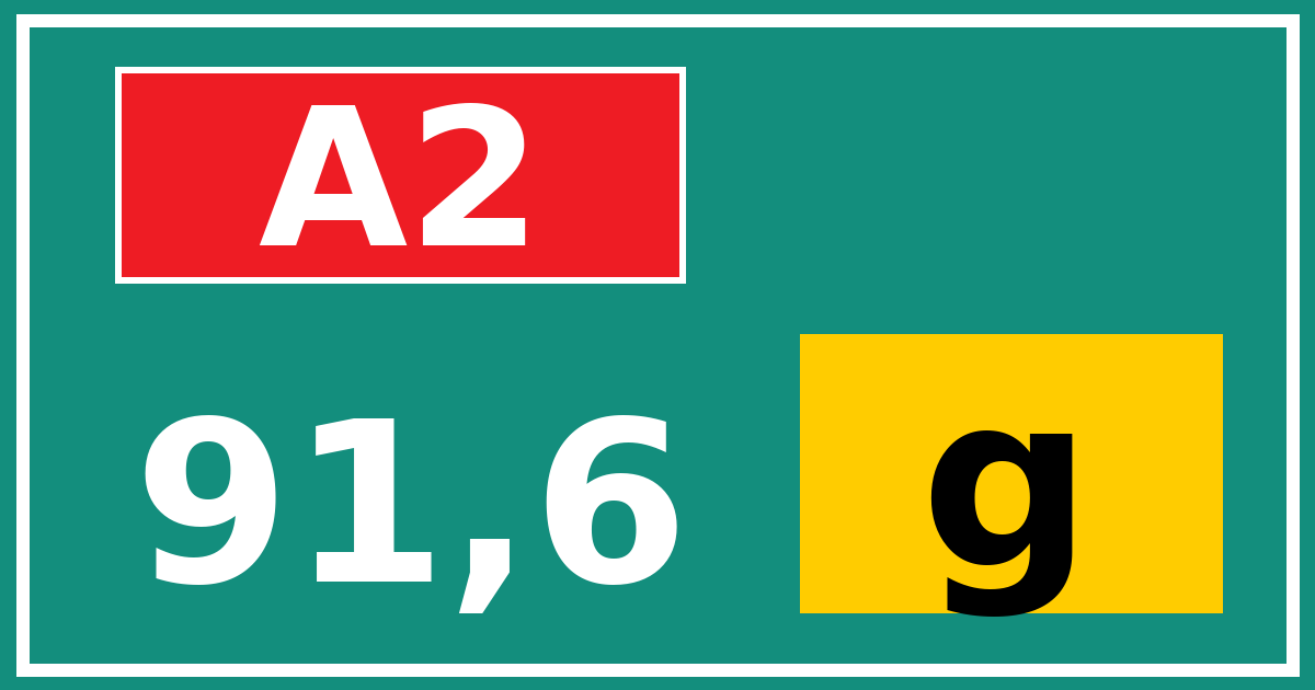 Hectometerbord A2 91,6 letter g