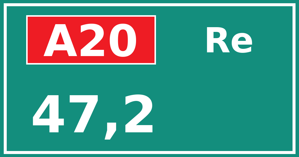 Hectometerbord A20 47,2 zijde Re