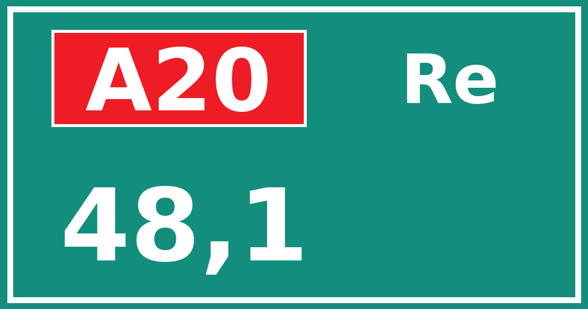 Hectometerbord A20 48,1 zijde Re