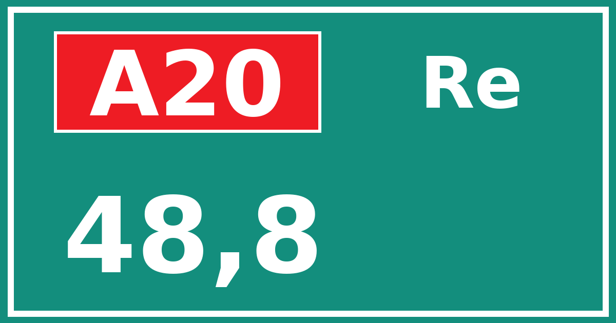 Hectometerbord A20 48,8 zijde Re