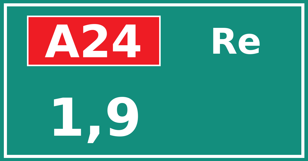 Hectometerbord A24 1,9 zijde Re