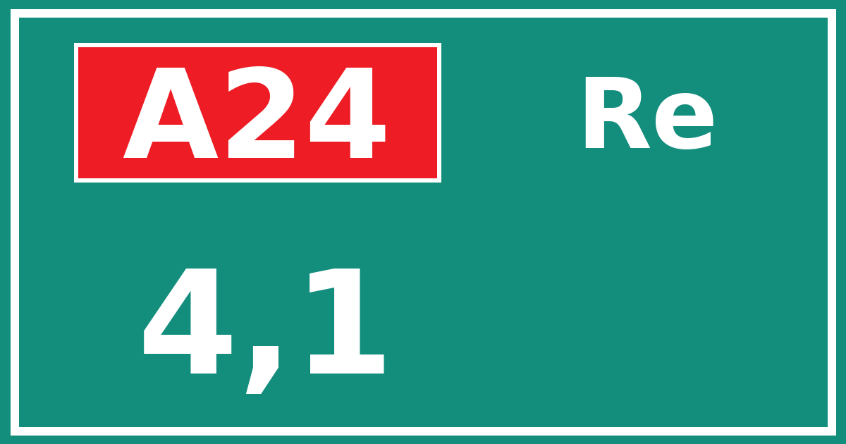 Hectometerbord A24 4,1 zijde Re