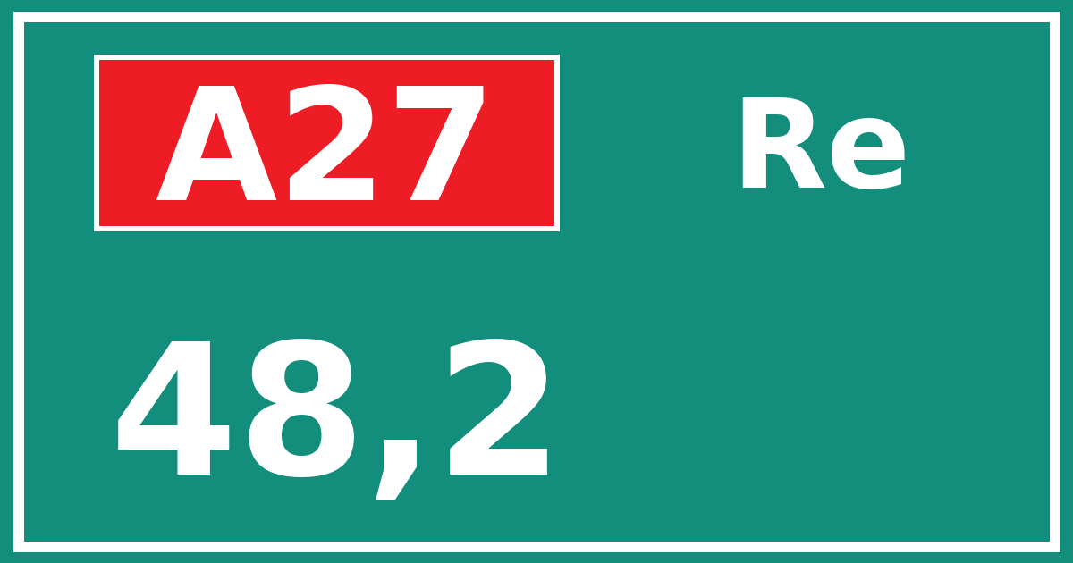 Hectometerbord A27 48,2 zijde Re