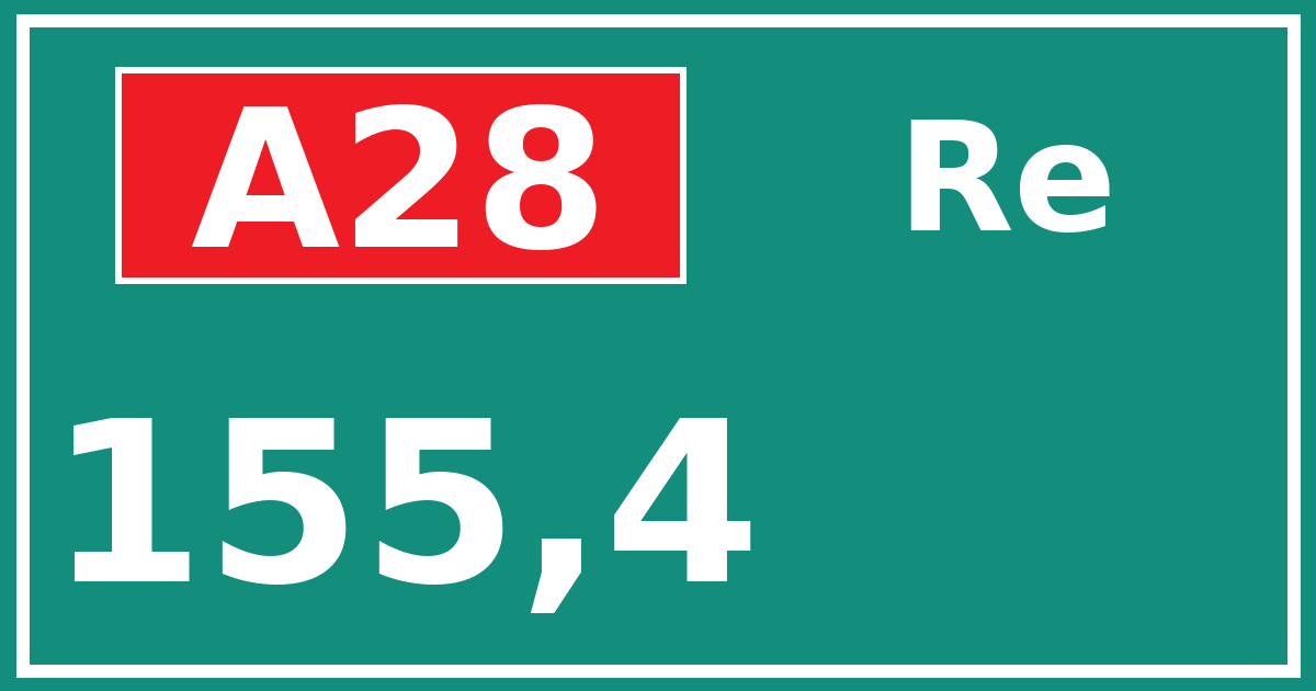 Hectometerbord A28 155,4 zijde Re