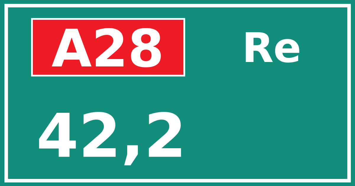Hectometerbord A28 42,2 zijde Re
