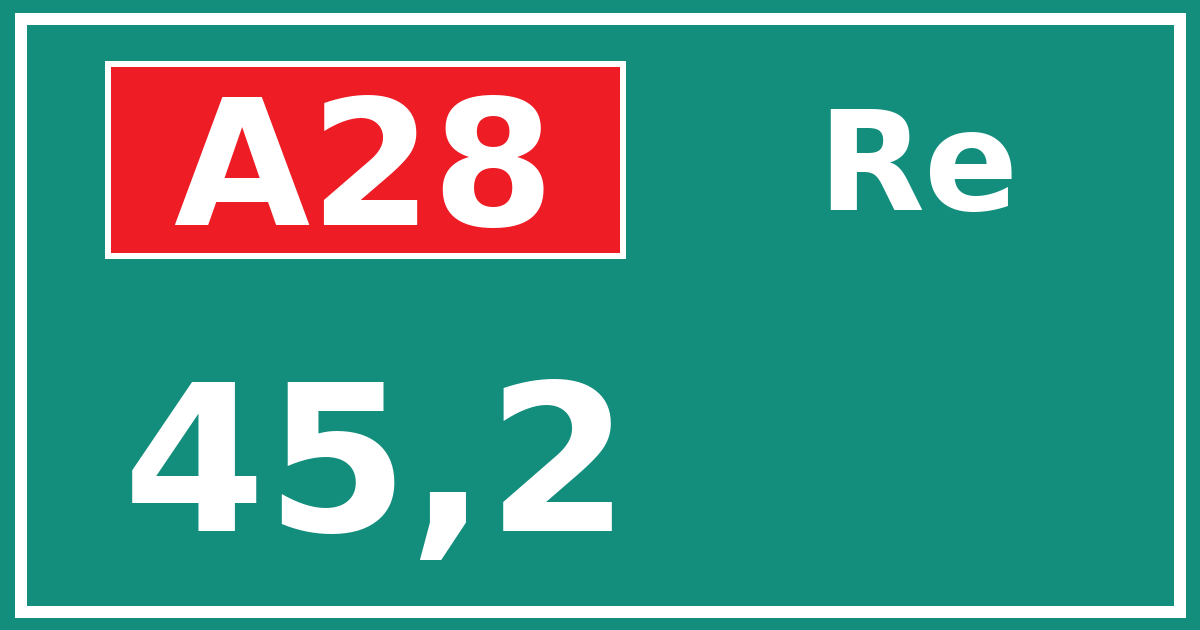 Hectometerbord A28 45,2 zijde Re