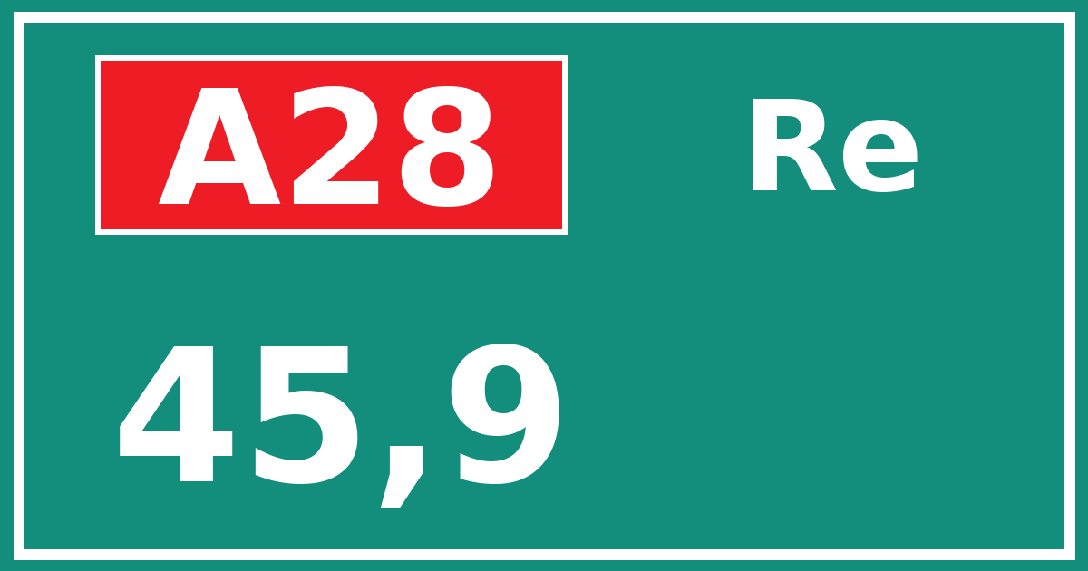 Hectometerbord A28 45,9 zijde Re