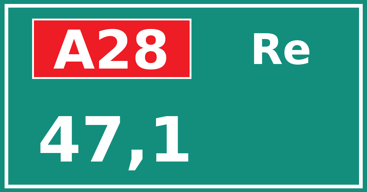 Hectometerbord A28 47,1 zijde Re