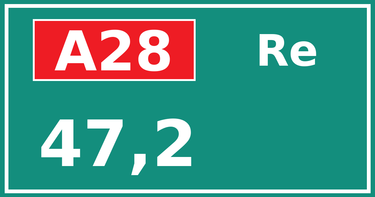 Hectometerbord A28 47,2 zijde Re