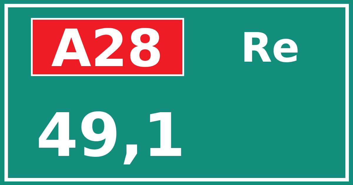 Hectometerbord A28 49,1 zijde Re