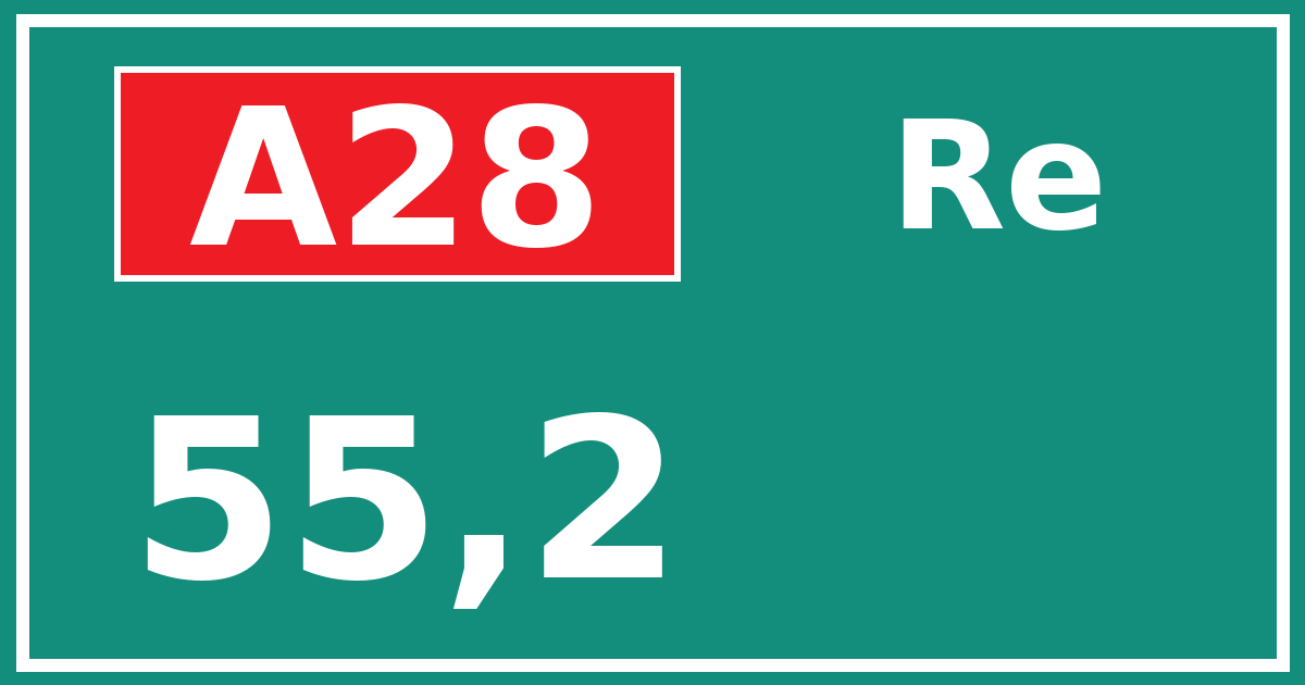 Hectometerbord A28 55,2 zijde Re