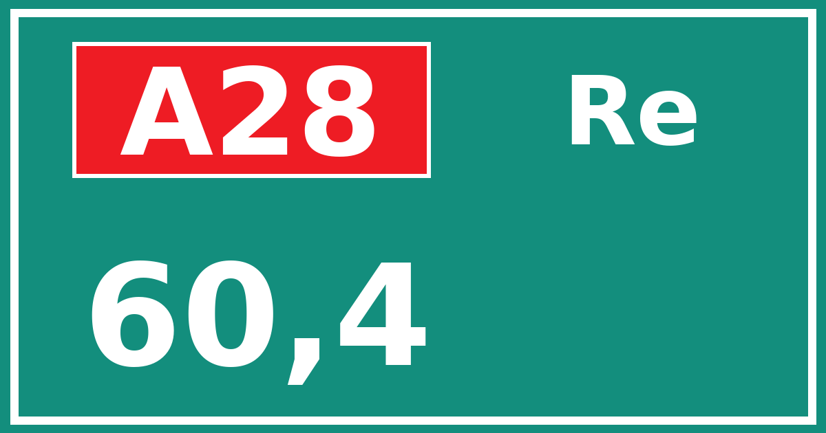 Hectometerbord A28 60,4 zijde Re