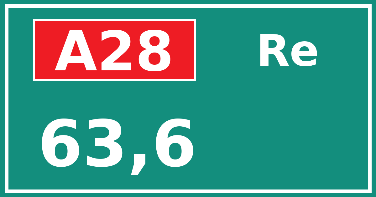 Hectometerbord A28 63,6 zijde Re