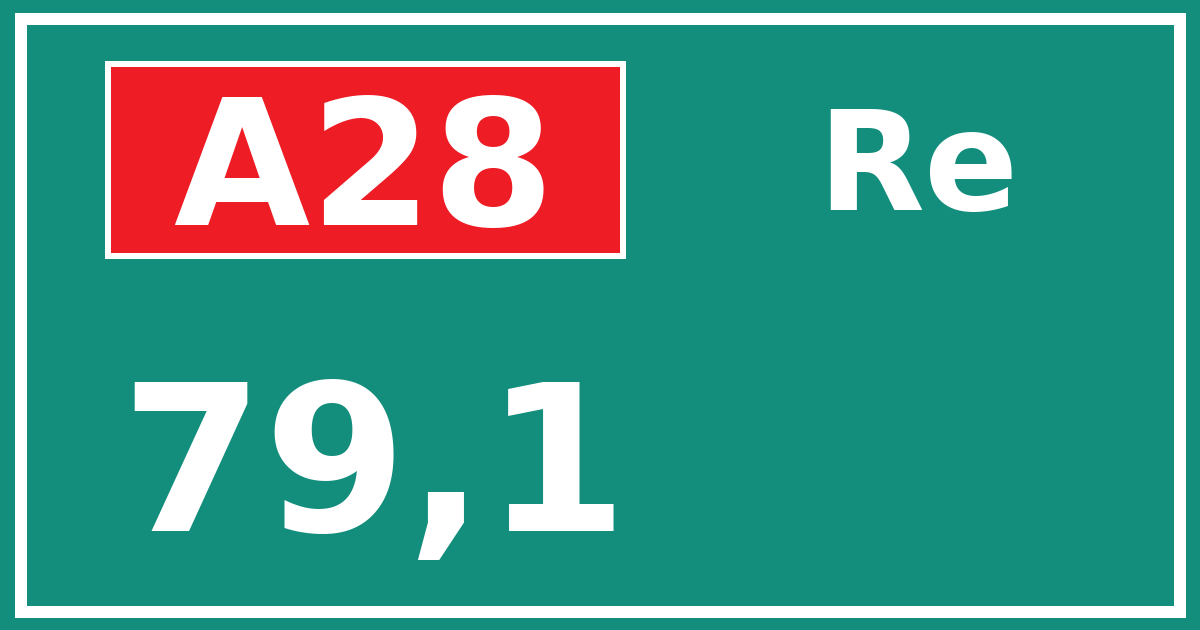 Hectometerbord A28 79,1 zijde Re
