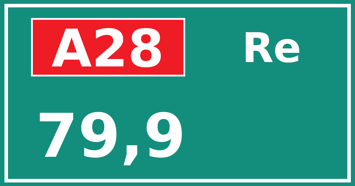 Hectometerbord A28 79,9 zijde Re