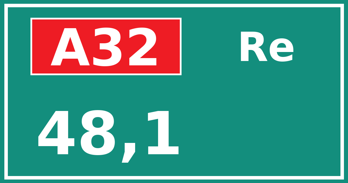 Hectometerbord A32 48,1 zijde Re