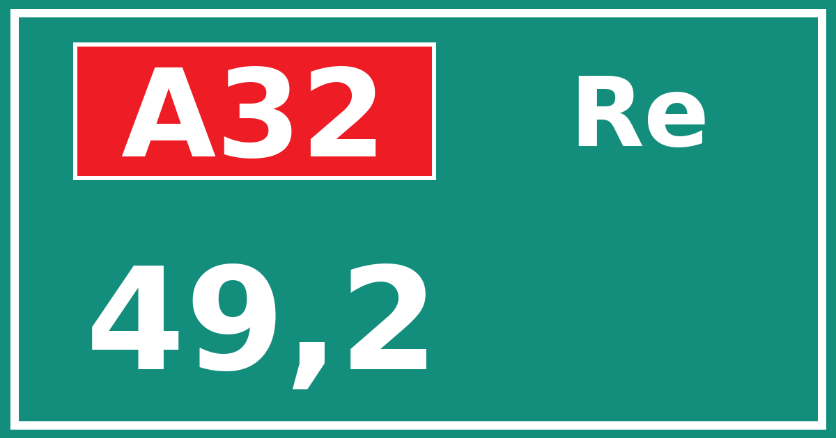 Hectometerbord A32 49,2 zijde Re