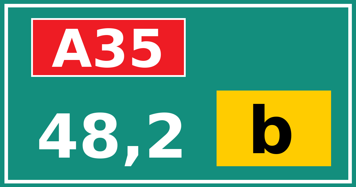 Hectometerbord A35 48,2 letter b