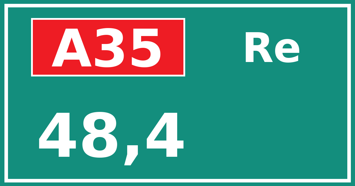 Hectometerbord A35 48,4 zijde Re