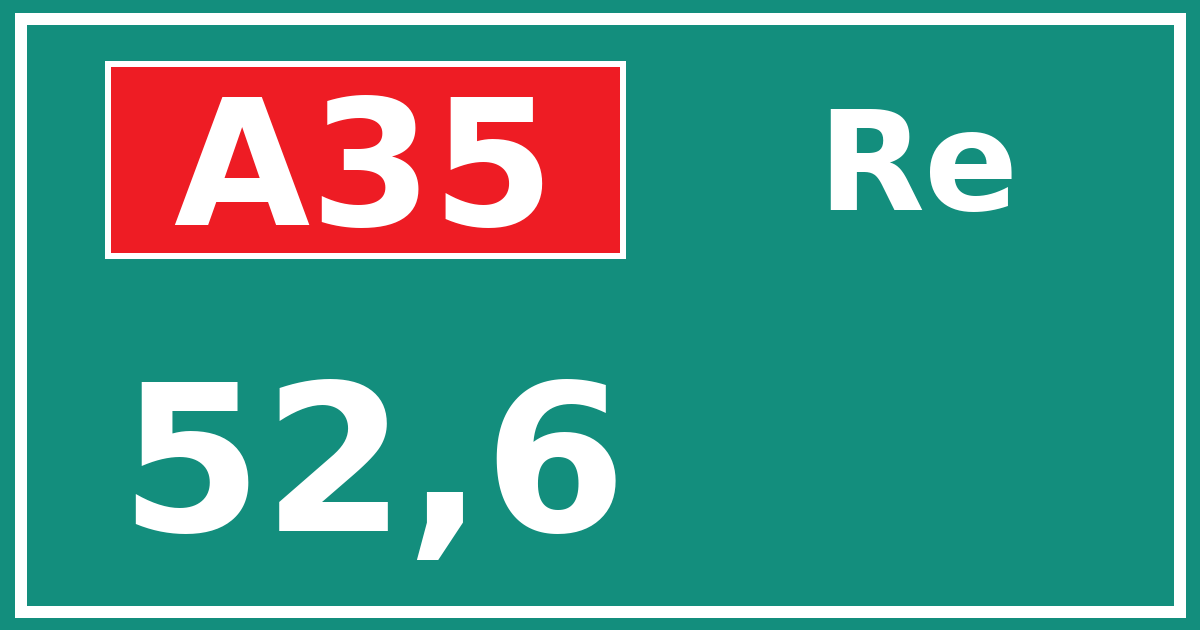 Hectometerbord A35 52,6 zijde Re