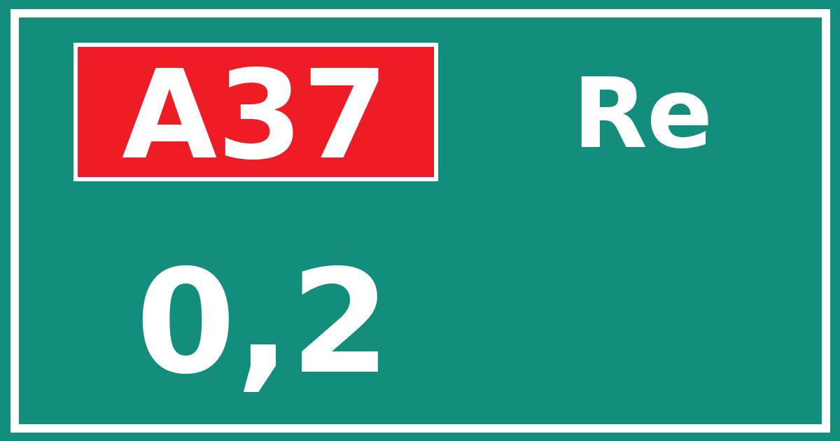 Hectometerbord A37 0,2 zijde Re