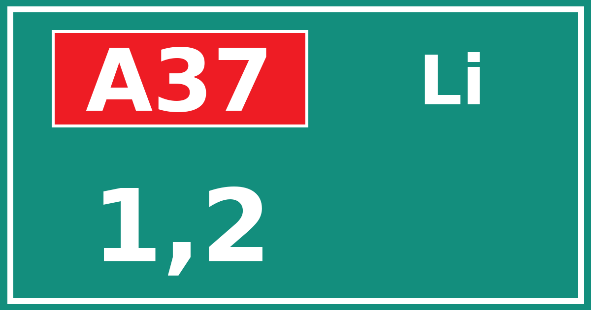Hectometerbord A37 1,2 zijde Li