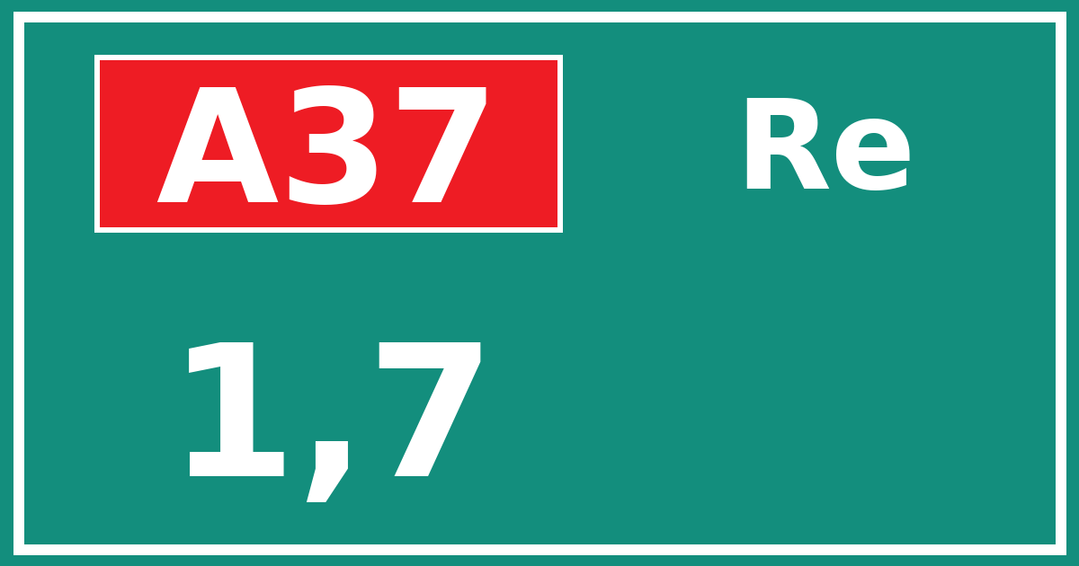 Hectometerbord A37 1,7 zijde Re
