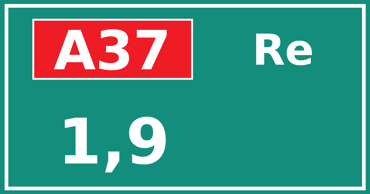 Hectometerbord A37 1,9 zijde Re