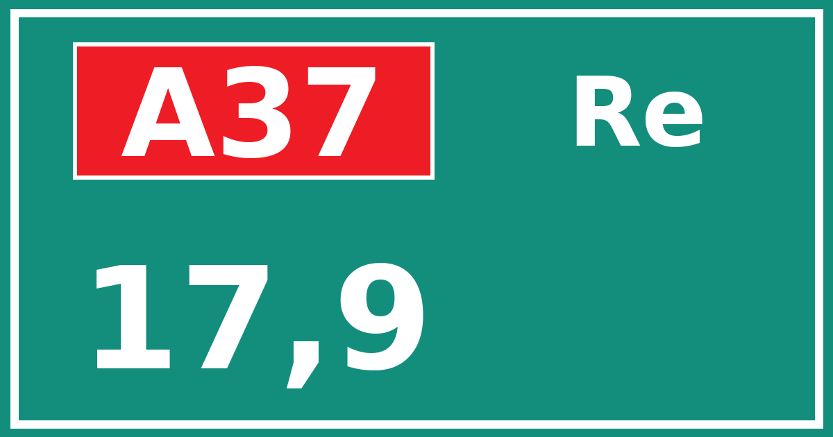 Hectometerbord A37 17,9 zijde Re