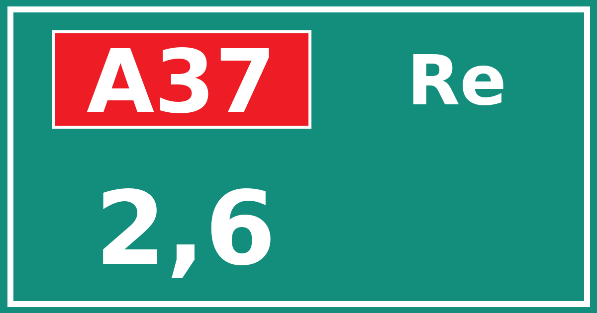 Hectometerbord A37 2,6 zijde Re