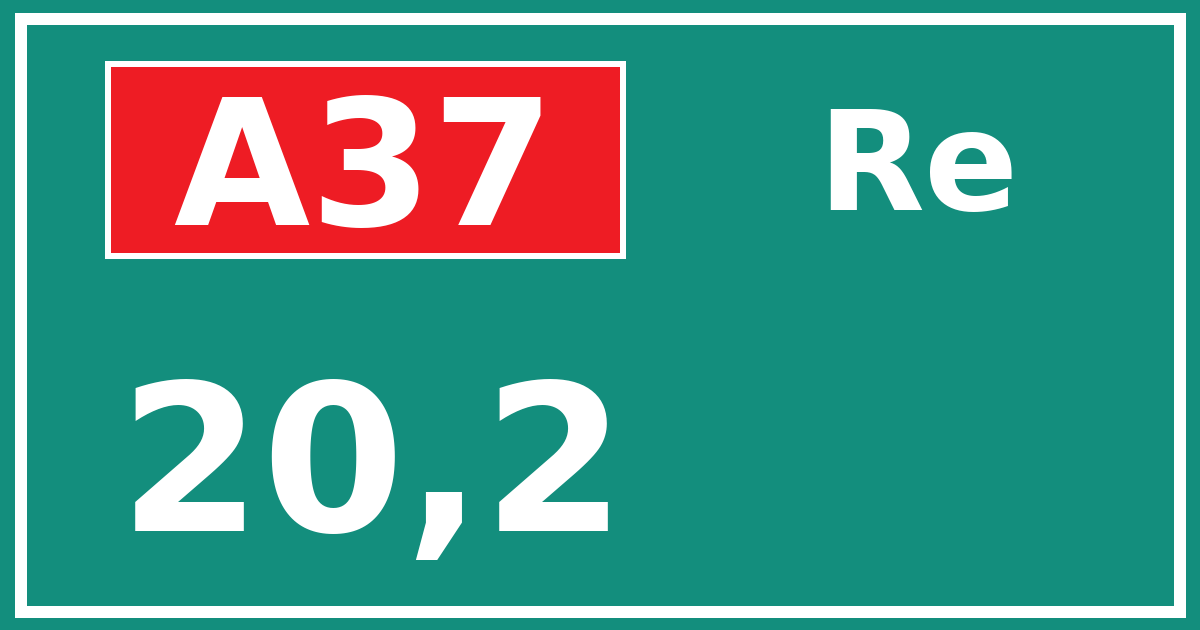Hectometerbord A37 20,2 zijde Re