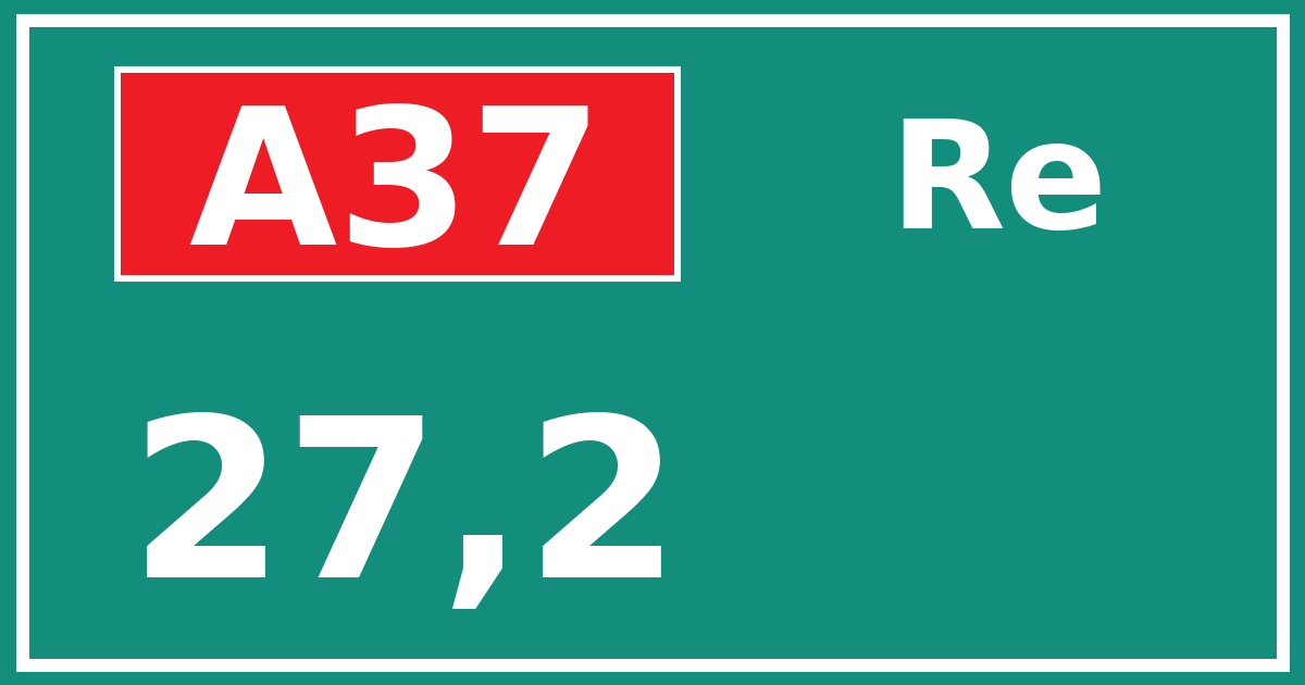 Hectometerbord A37 27,2 zijde Re