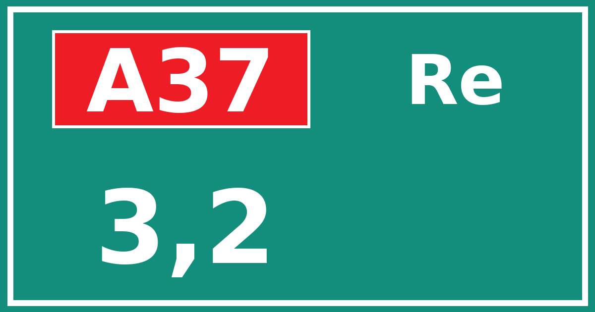 Hectometerbord A37 3,2 zijde Re
