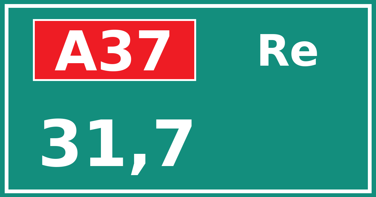 Hectometerbord A37 31,7 zijde Re