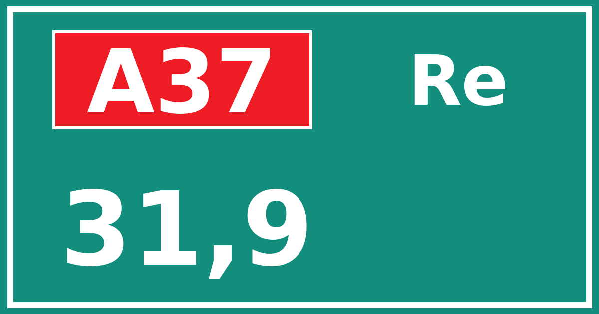 Hectometerbord A37 31,9 zijde Re