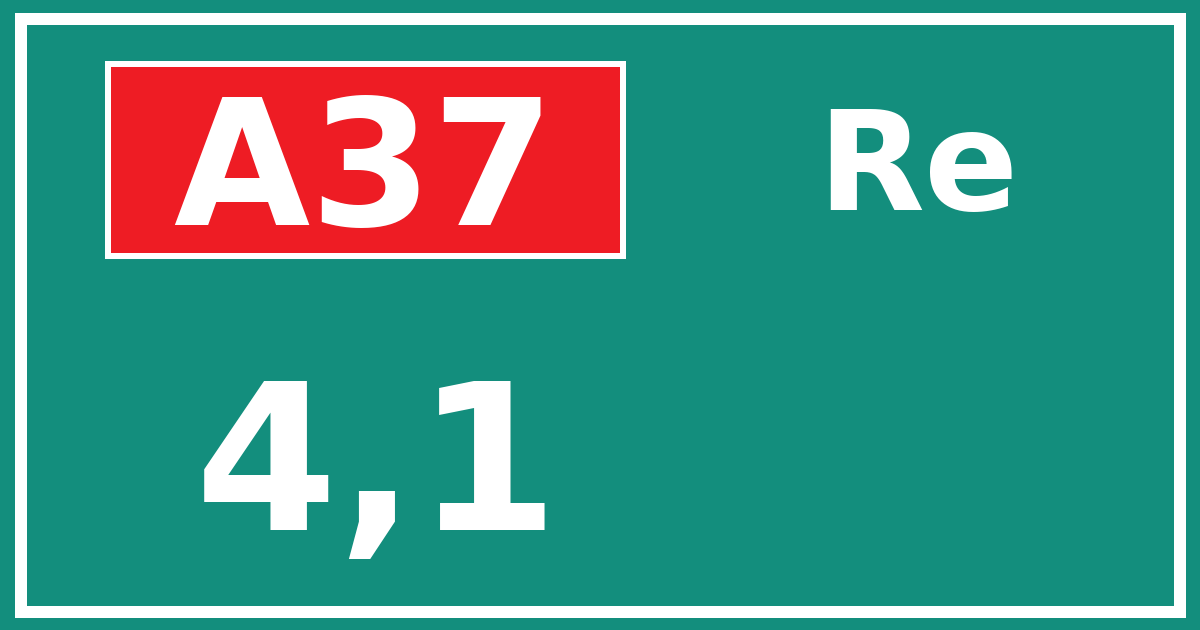 Hectometerbord A37 4,1 zijde Re