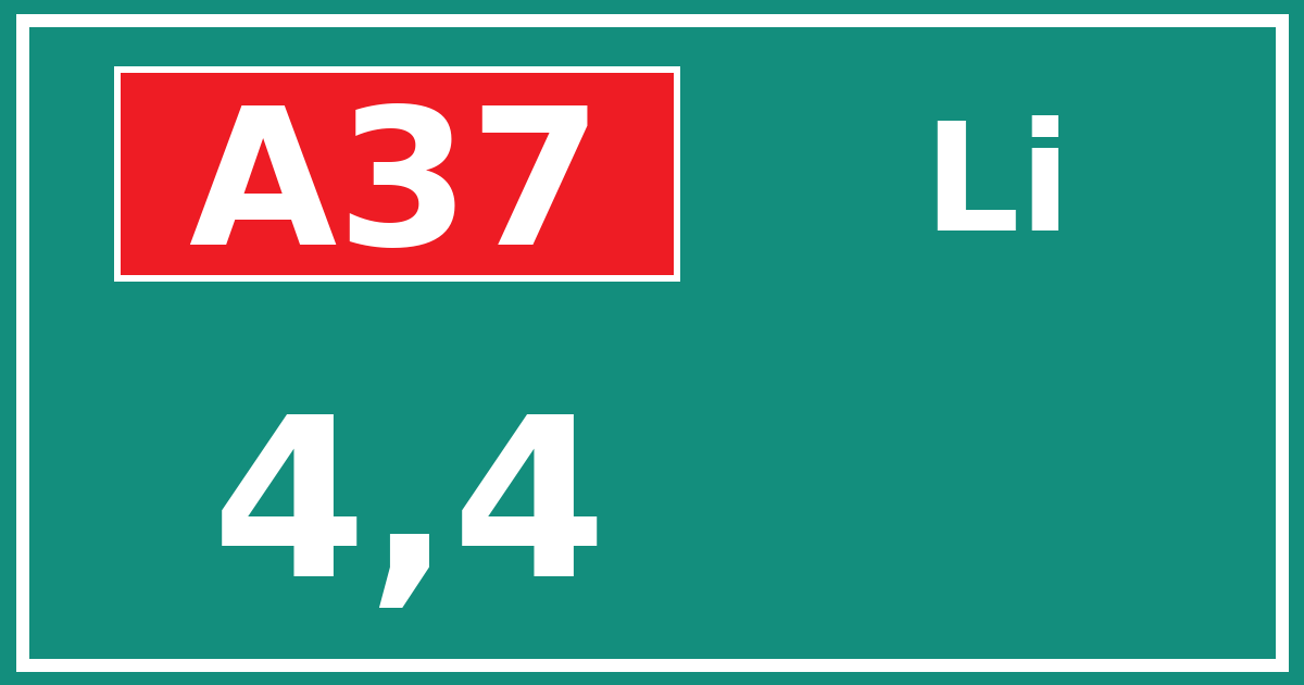 Hectometerbord A37 4,4 zijde Li