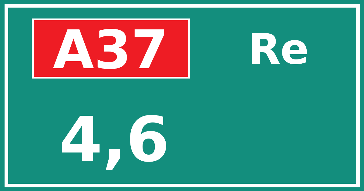 Hectometerbord A37 4,6 zijde Re