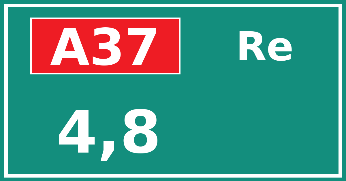Hectometerbord A37 4,8 zijde Re